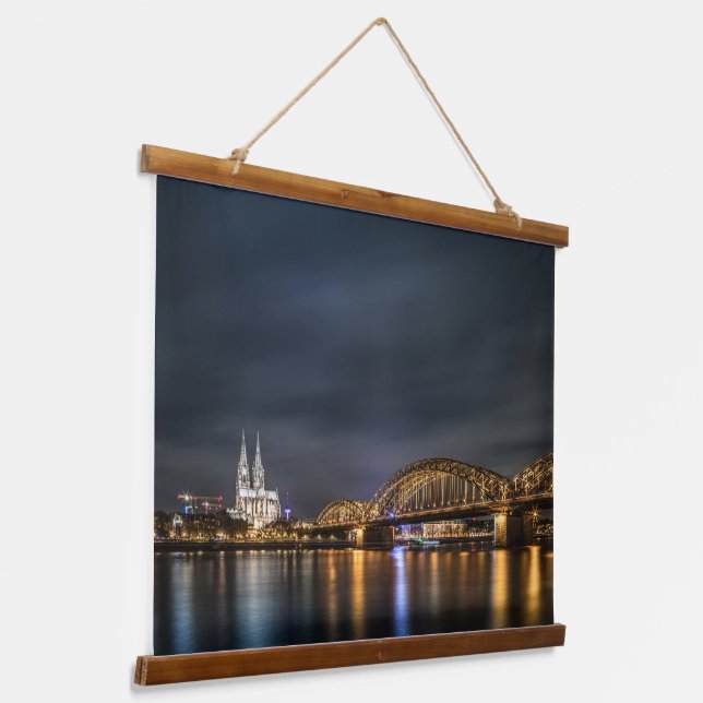 Cologne Germany Hanging Tapestry (Angled)