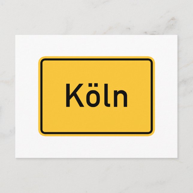 Cologne, Germany Road Sign Postcard (Front)