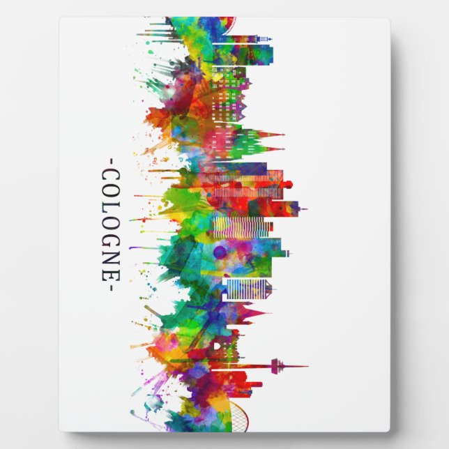 Cologne Germany Skyline Plaque (Front)