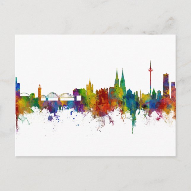 Cologne Germany Skyline Postcard (Front)