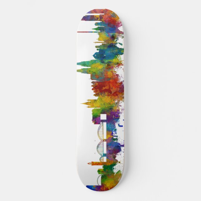 Cologne Germany Skyline Skateboard (Front)