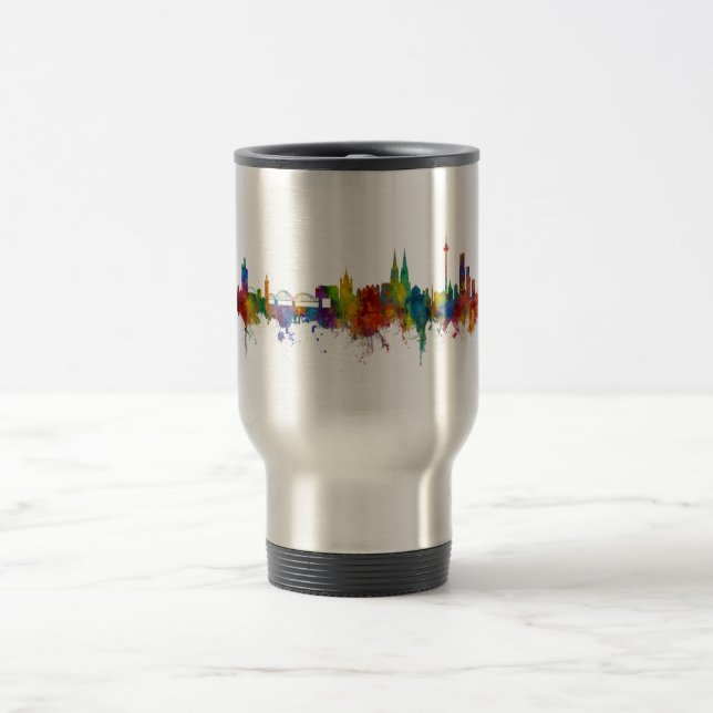 Cologne Germany Skyline Travel Mug (Center)
