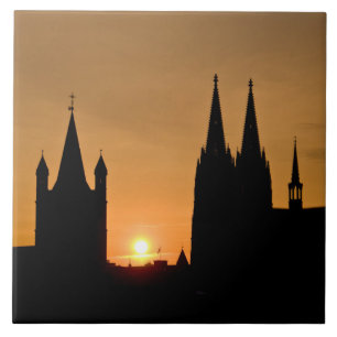 Cologne, Germany sunrise Tile