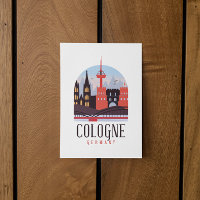 Cologne Germany Vintage Cityscape Magnet