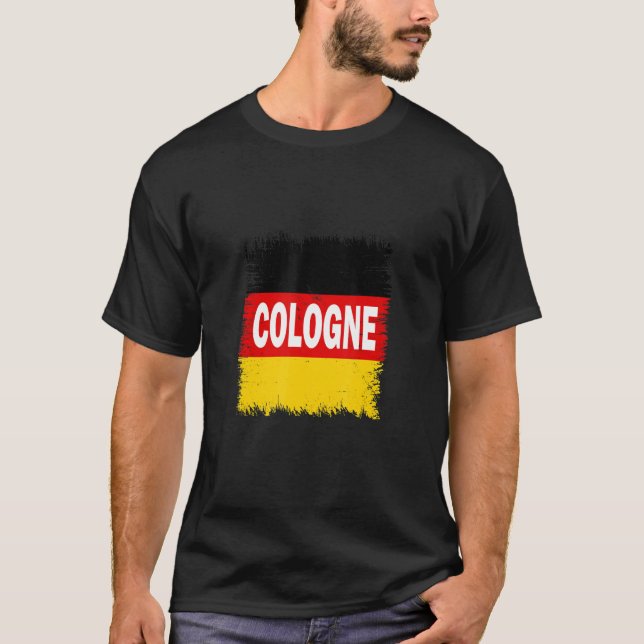 Cologne   Germany With German Flag T-Shirt (Front)