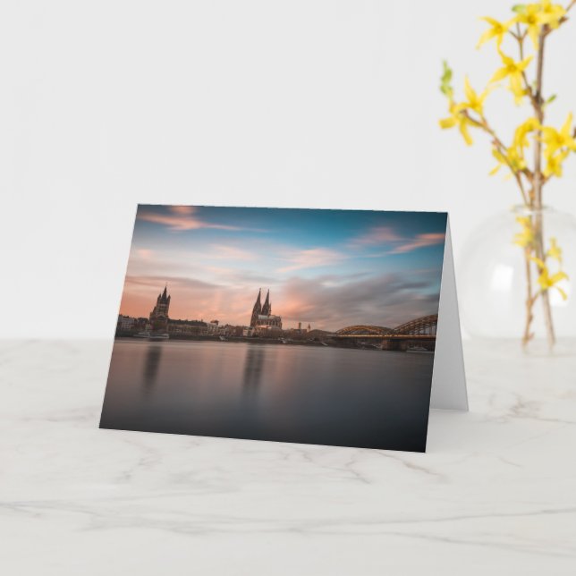 Cologne Köln Germany Card (Yellow Flower)