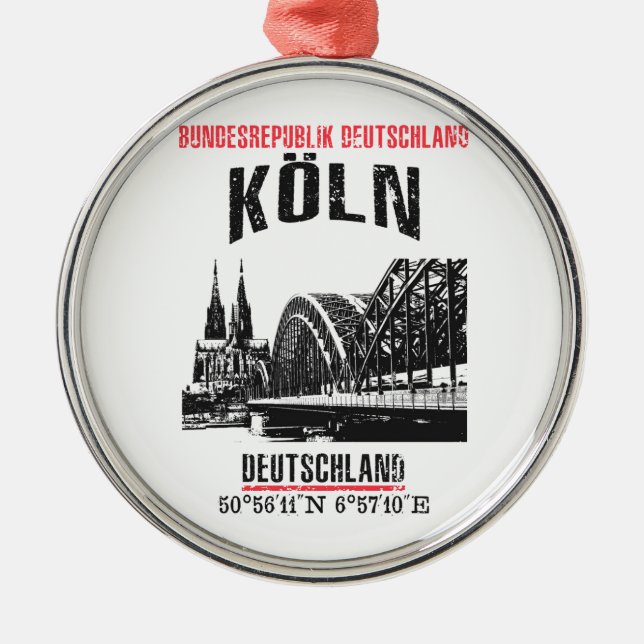 Cologne Metal Ornament (Front)