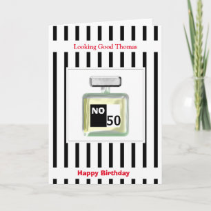 Cologne Perfume Bottle For Men Personalized Card