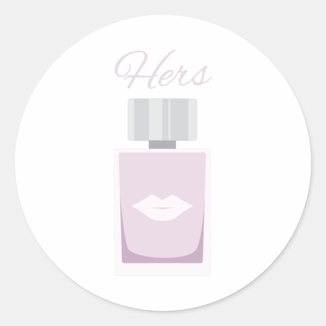 Cologne Perfume Lips Classic Round Sticker (Front)