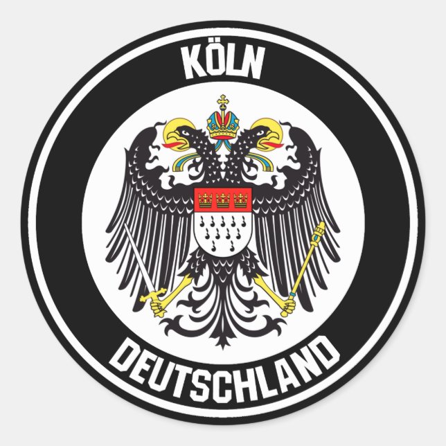 Cologne Round Emblem Classic Round Sticker (Front)