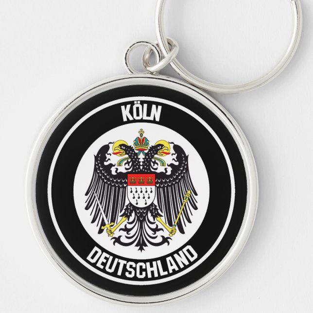 Cologne Round Emblem Keychain (Front)