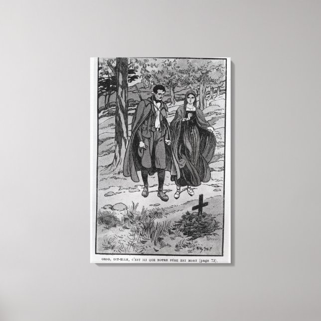 Colomba & her brother beside their father's canvas print (Front)