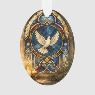 Colombe de Noël en vitrail