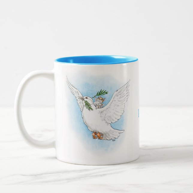 Colombe de paix et tasse de souris (Gauche)