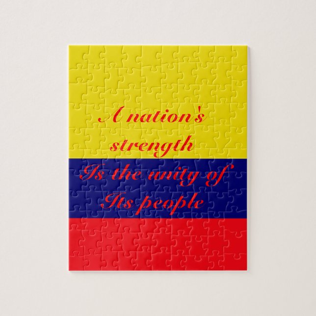 Colombia-a nation's strength jigsaw puzzle (Vertical)