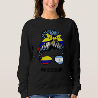 Colombia Argentine Flag Colombian Argentinian Mess Sweatshirt