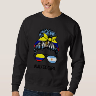 Colombia Argentine Flag Colombian Argentinian Mess Sweatshirt