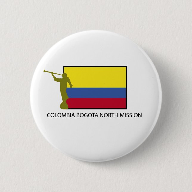 Colombia Bogota North Mission CTR LDS 2 Inch Round Button (Front)