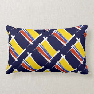 Colombia Brush Flag Lumbar Pillow