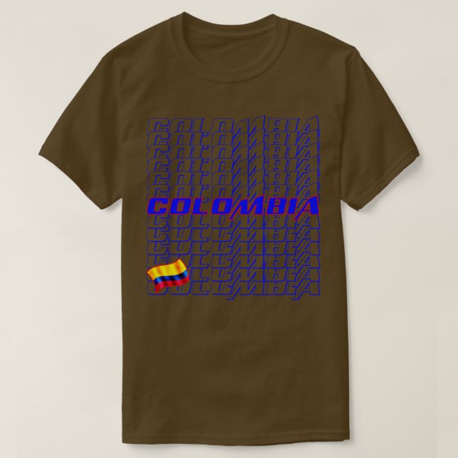 Colombia Cascade text T-Shirt (Design Front)