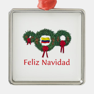Colombia Christmas 2 Metal Ornament