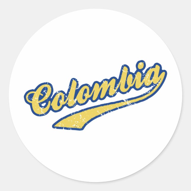 Colombia Classic Round Sticker (Front)
