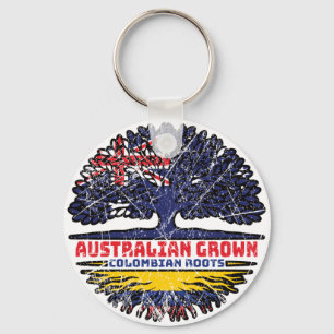 Colombia Colombian Australian Australia Tree Roots Keychain