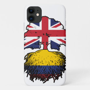 Colombia Colombian British UK Tree Roots Flag iPhone 11 Case