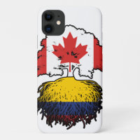 Colombia Colombian Canadian Canada Tree Roots Flag