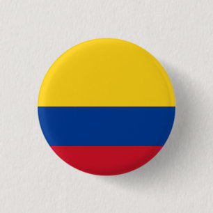 Colombia (Colombian) Flag 1 Inch Round Button