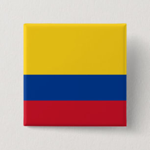 Colombia (Colombian) Flag 2 Inch Square Button