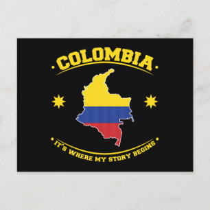 Colombia Colombian Flag Heritage Pride Postcard