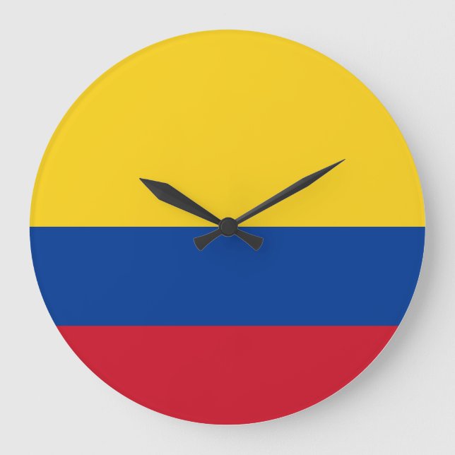 Colombia (Colombian) Flag Large Clock (Front)
