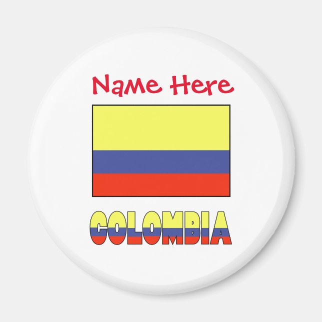 Colombia Colombian Flag Red Personalization Magnet (Front)