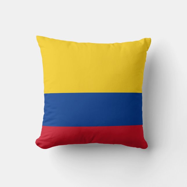 Colombia (Colombian) Flag Throw Pillow (Front)