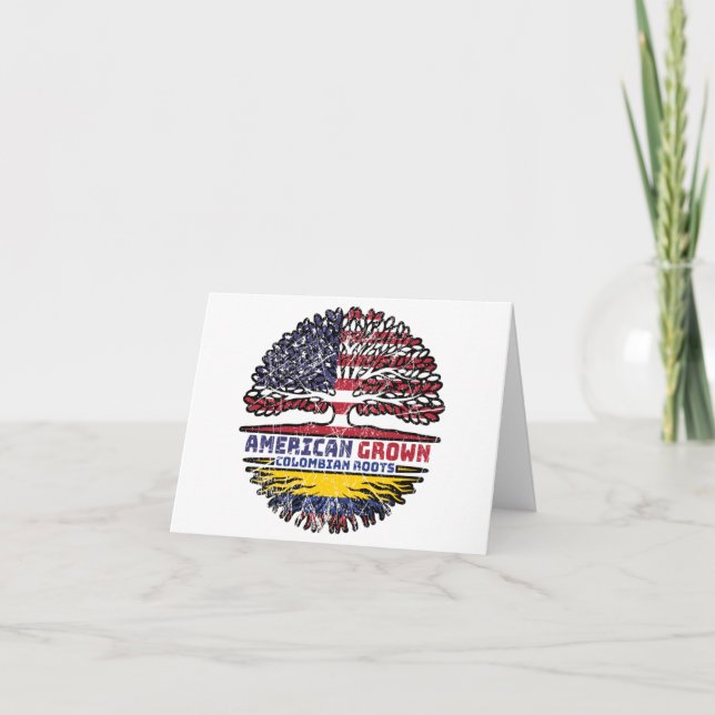 Colombia Colombian US American USA United States Card (Front)