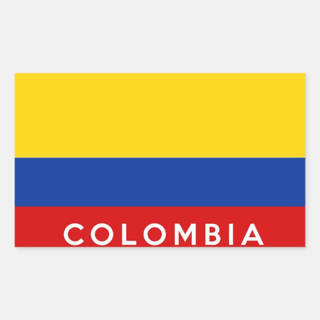 colombia country flag text name sticker (Front)
