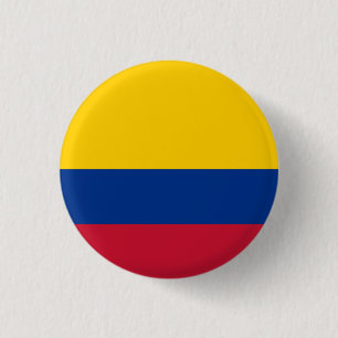 Colombia Flag 1 Inch Round Button