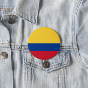 Colombia flag 3 inch round button