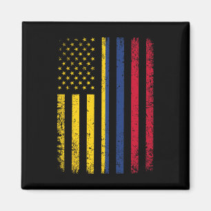 Colombia Flag 4th Of July Usa Colombian Flag Magnet