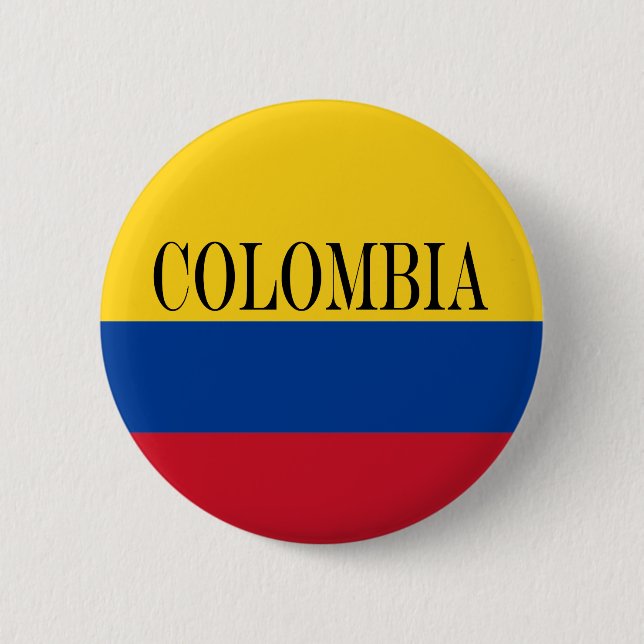 Colombia flag - Bandera De Colombia 2 Inch Round Button (Front)