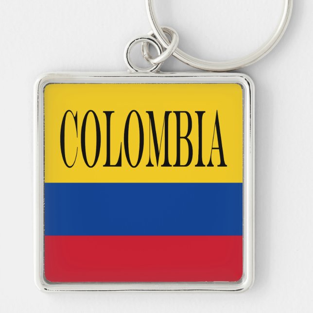 Colombia flag - Bandera De Colombia Keychain (Front)