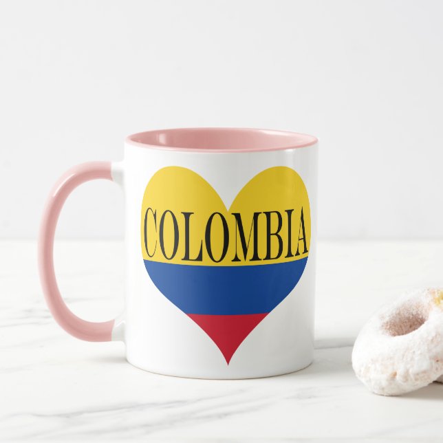 Colombia flag - Bandera De Colombia Mug (With Donut)