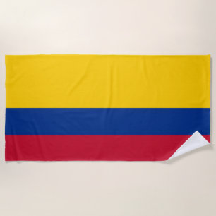 Colombia Flag Beach Towel