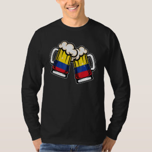 Colombia Flag Beer Mug Cool Colombian Beer T-Shirt