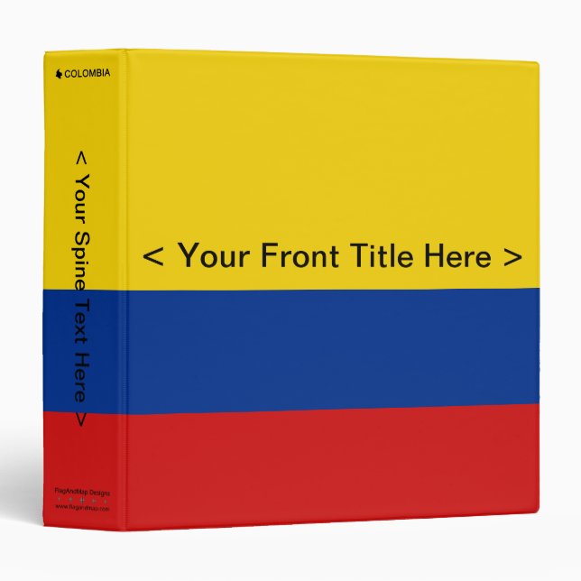 Colombia Flag Binder (Front/Spine)