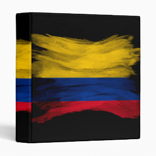 Colombia flag brush stroke, national flag binder