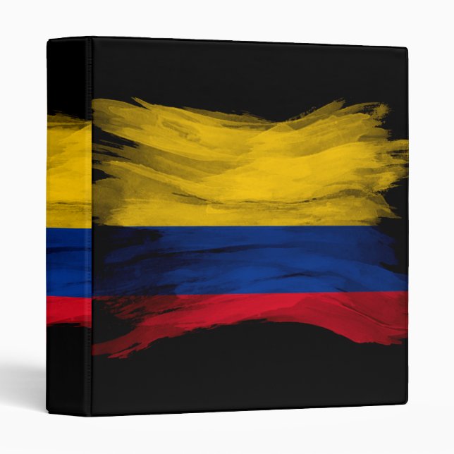 Colombia flag brush stroke, national flag binder (Front/Spine)