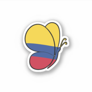 Colombia-Flag-Butterfly-Decal-Sticker