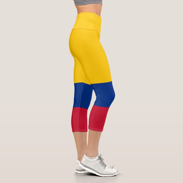 Colombia Flag Capri Leggings (Right)